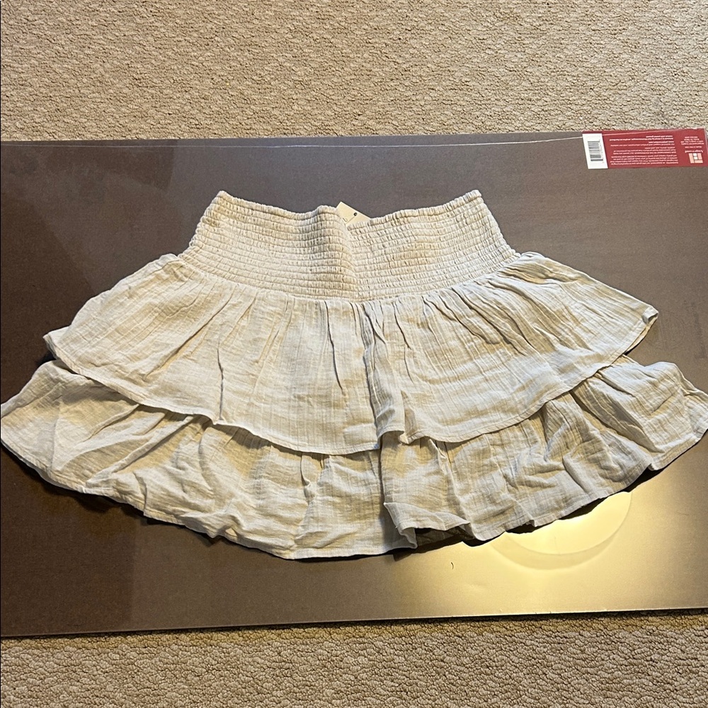 Universal Thread Cream Tiered A-Line Skirt